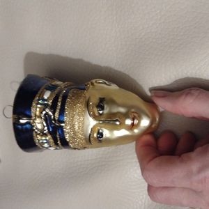 Nefertiti Egyptian Ornament Kurt Adler Polonaise Glass Poland